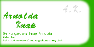 arnolda knap business card